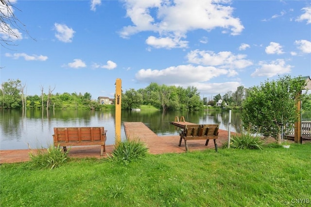 55 Ainslee Dr, Schroeppel, NY 13132 - dock featuring a water view and a yard