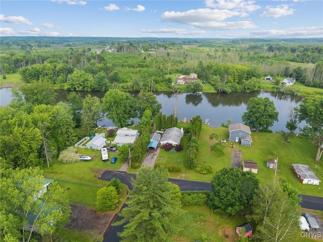 55 Ainslee Dr, Schroeppel, NY 13132 - aerial view of a nearby body of water and a forest