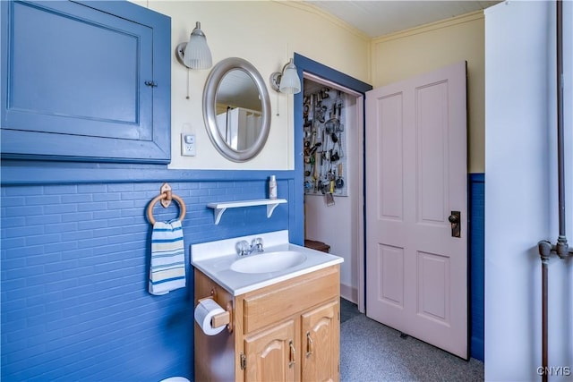 44420 Butterfield, Alexandria, NY 13607 - bathroom with vanity and crown molding