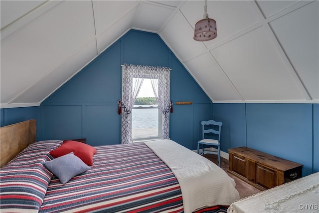 44420 Butterfield, Alexandria, NY 13607 - bedroom with a decorative wall and lofted ceiling