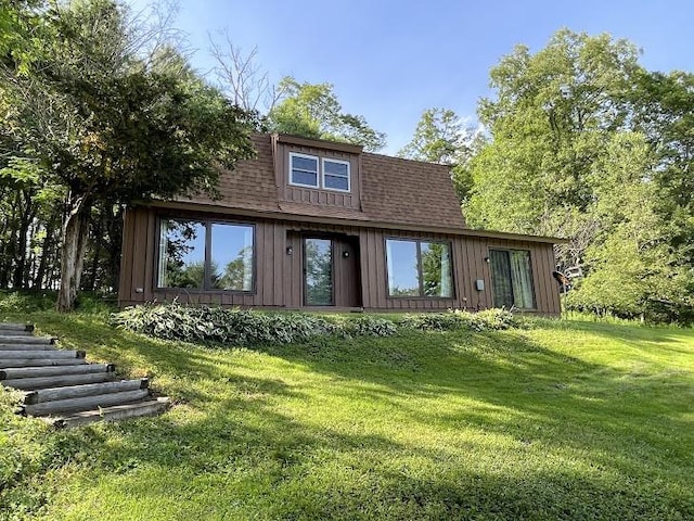 22869AND22871 State Highway 23, Harpersfield, NY 13786 - rear view of house with a yard and a shingled roof
