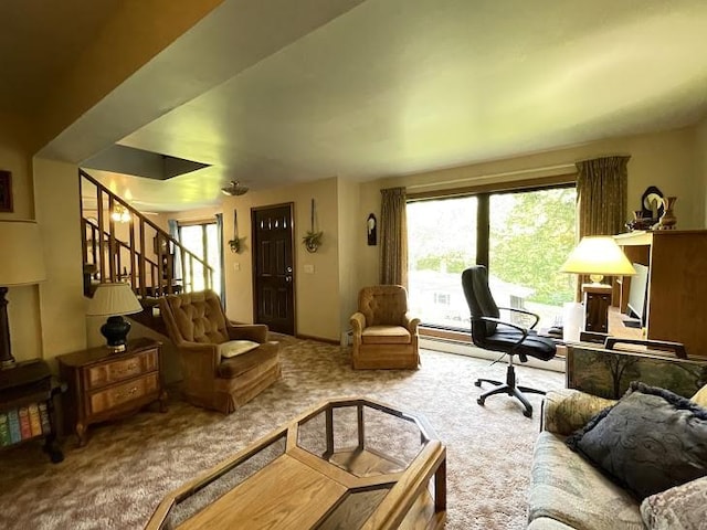 22869AND22871 State Highway 23, Harpersfield, NY 13786 - office area with carpet flooring and plenty of natural light