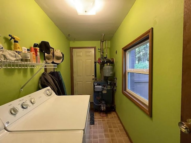 22869AND22871 State Highway 23, Harpersfield, NY 13786 - washroom with independent washer and dryer and a heating unit