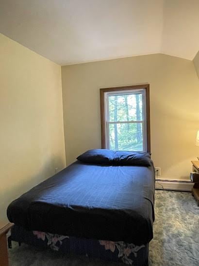 22869AND22871 State Highway 23, Harpersfield, NY 13786 - carpeted bedroom featuring lofted ceiling
