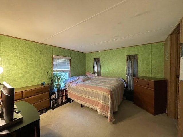 22869AND22871 State Highway 23, Harpersfield, NY 13786 - bedroom featuring light carpet and wallpapered walls