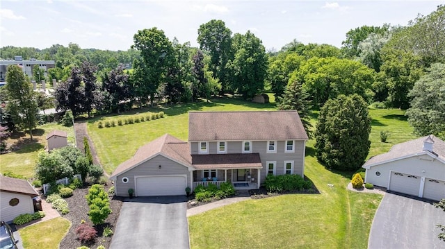 346 Willowood Dr, Greece, NY 14612 - view from above of property with a tree filled landscape