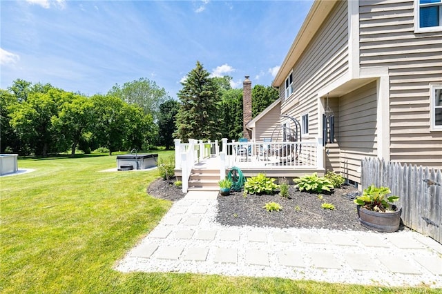 346 Willowood Dr, Greece, NY 14612 - view of yard featuring a deck