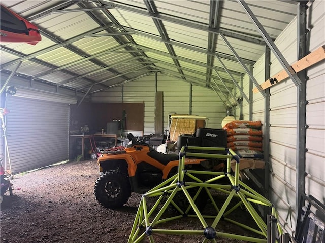504 Whites Hill Rd, Guilford, NY 13780 - garage with metal wall