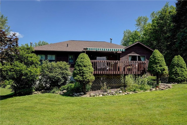 1622 Magog Rd, Macedon, NY 14502 - rear view of property with a deck and a yard