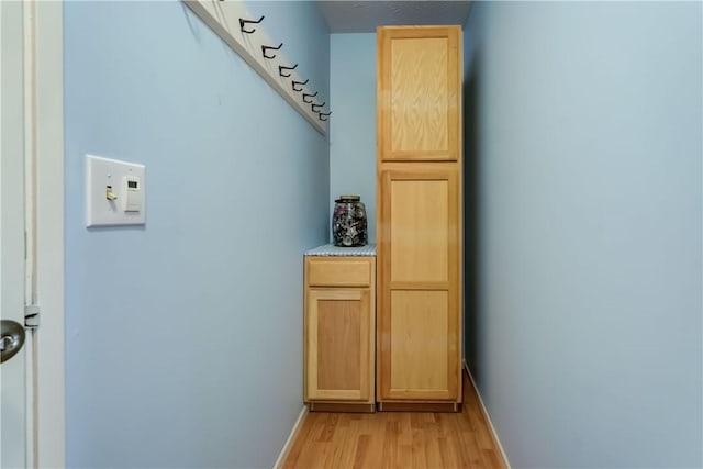 1622 Magog Rd, Macedon, NY 14502 - hallway with light wood-type flooring and baseboards