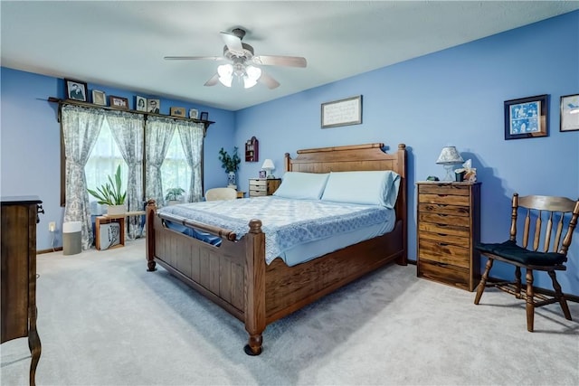 1622 Magog Rd, Macedon, NY 14502 - bedroom with light colored carpet and ceiling fan