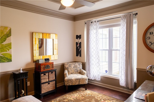84 Watersong, Penfield, NY 14580 - living area featuring a ceiling fan and wood finished floors