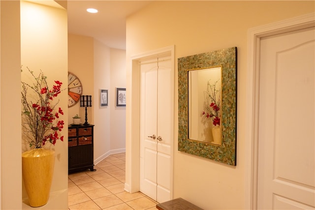 84 Watersong, Penfield, NY 14580 - hallway featuring light tile patterned floors and recessed lighting