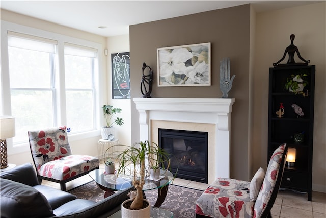 84 Watersong, Penfield, NY 14580 - tiled living room with plenty of natural light and a fireplace