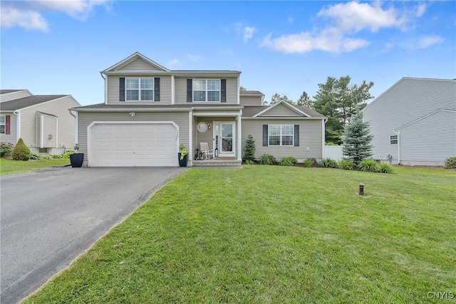 5269 Medasano Cir, Clay, NY 13041 - view of front facade with driveway, a garage, and a front yard