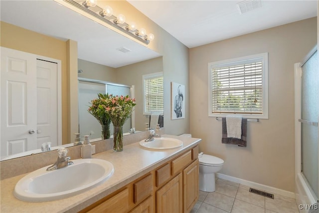 5269 Medasano Cir, Clay, NY 13041 - full bath with double vanity and tile patterned flooring