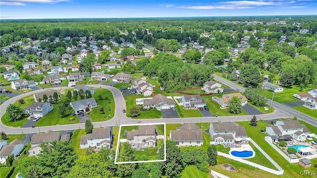 5269 Medasano Cir, Clay, NY 13041 - aerial view of residential area with property parcel outlined