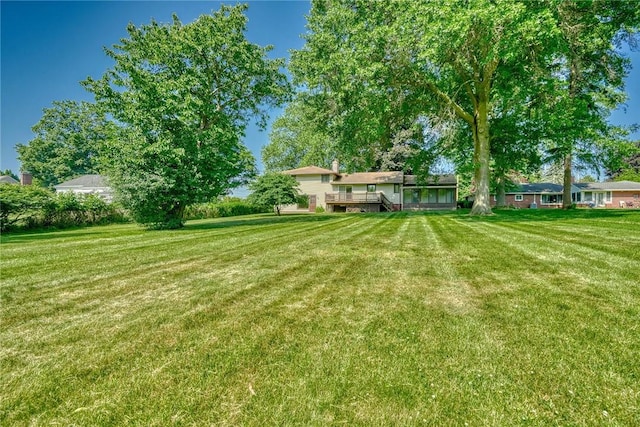 238 Fisher Rd, Chili, NY 14624 - view of grassy yard with a deck