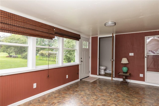 514 Maple St, Big Flats, NY 14814 - foyer featuring baseboards and stone finish flooring