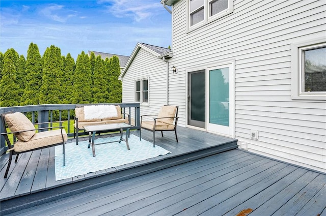 73 Hazel Bark Run, Gates, NY 14606 - wooden terrace featuring an outdoor living space