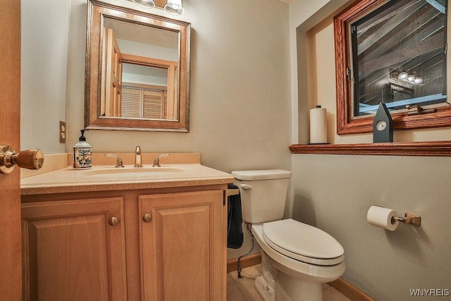 79 Pin Oak Cir, Grand Island, NY 14072 - half bath with vanity and tile patterned flooring