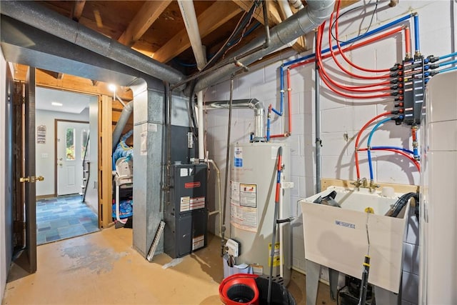 51 Woodridge, Henrietta, NY 14467 - utility room with water heater and heating unit