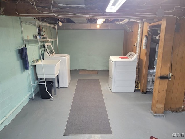 15 Beaver St, Manheim, NY 13329 - unfinished basement with washing machine and dryer