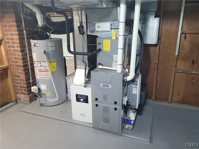 15 Beaver St, Manheim, NY 13329 - utility room featuring gas water heater and heating unit