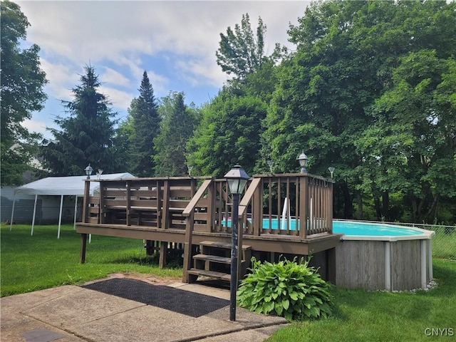 15 Beaver St, Manheim, NY 13329 - rear view of property featuring an outdoor pool and a wooden deck