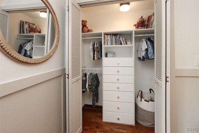 105 Maple Dr, Dewitt, NY 13066 - spacious closet featuring dark wood-style floors