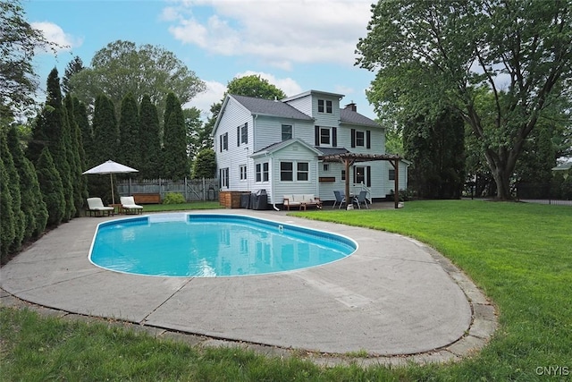 105 Maple Dr, Dewitt, NY 13066 - view of pool featuring a pergola and a patio