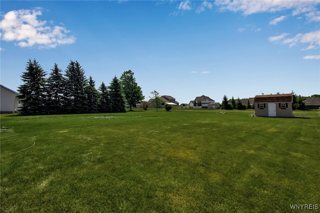 3866 Stone Ridge Rd, Wheatfield, NY 14120 - view of grassy yard featuring a shed
