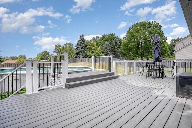 3487 Scenic Way, Walworth, NY 14502 - deck featuring outdoor dining space and a fenced backyard