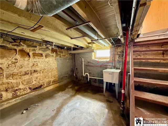 118 S 8th St, Olean-City, NY 14760 - basement with a sink