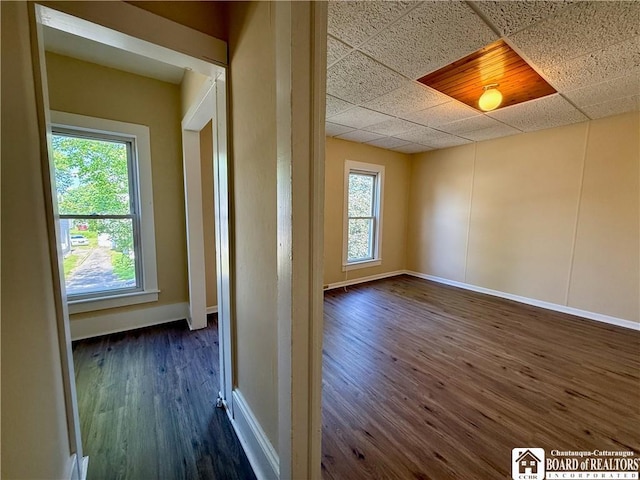 118 S 8th St, Olean-City, NY 14760 - spare room featuring dark wood finished floors and baseboards