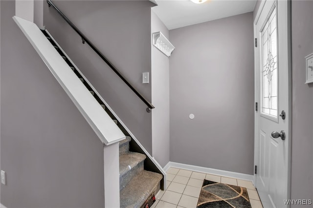 355 Fawn, West Seneca, NY 14224 - tiled foyer with stairway and baseboards
