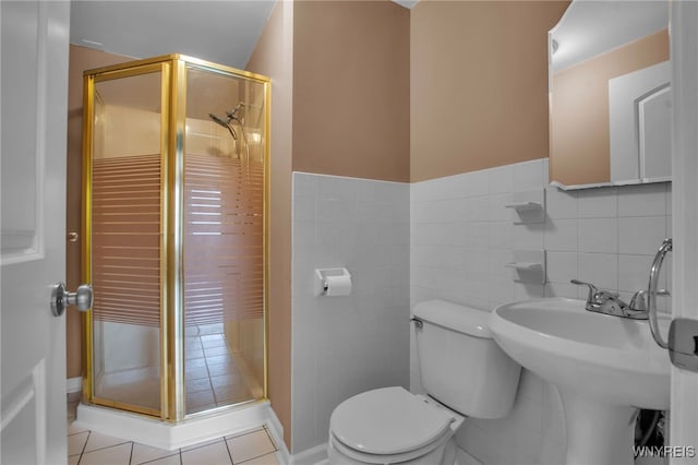 355 Fawn, West Seneca, NY 14224 - bathroom featuring a shower stall, tile patterned floors, and tile walls