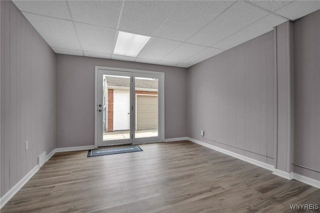 355 Fawn, West Seneca, NY 14224 - empty room featuring wood finished floors and a drop ceiling