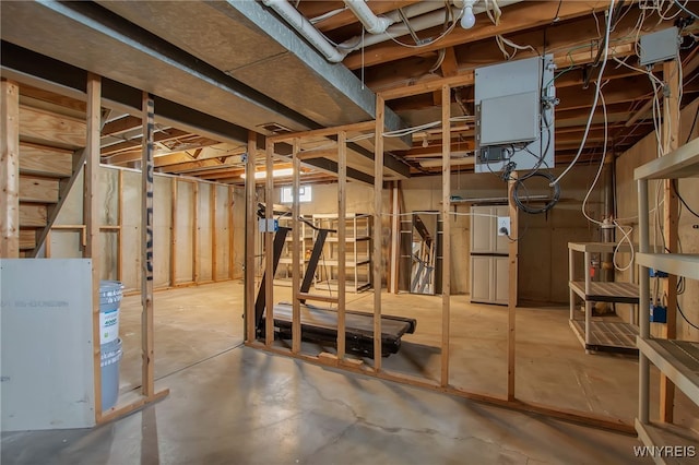 355 Fawn, West Seneca, NY 14224 - unfinished basement with refrigerator