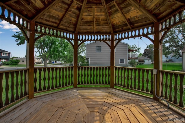 355 Fawn, West Seneca, NY 14224 - wooden deck with a gazebo, a lawn, and a residential view