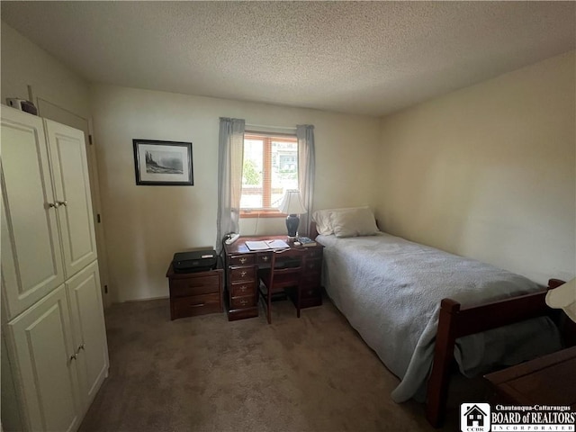 34 Oneida Dr, Chautauqua, NY 14728 - carpeted bedroom with a textured ceiling