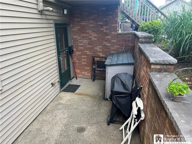 34 Oneida Dr, Chautauqua, NY 14728 - view of patio featuring stairs