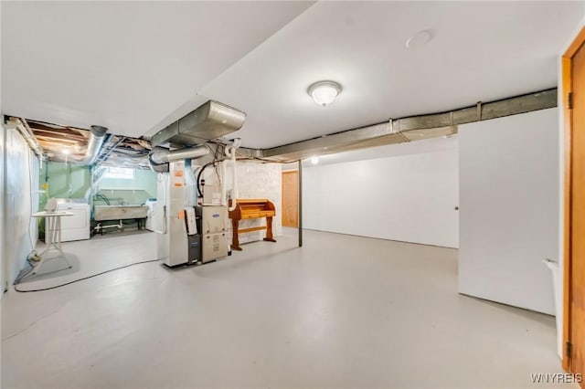 36 Lennox Ave, Amherst, NY 14226 - basement with washer and clothes dryer and heating unit