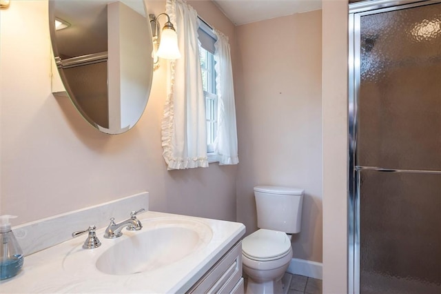 158 Pine Valley Dr, Greece, NY 14626 - bathroom with a stall shower, vanity, and tile patterned flooring