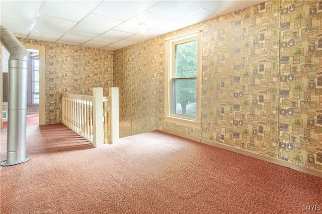 14309 Maple St, Diana, NY 13648 - empty room featuring carpet floors and a drop ceiling