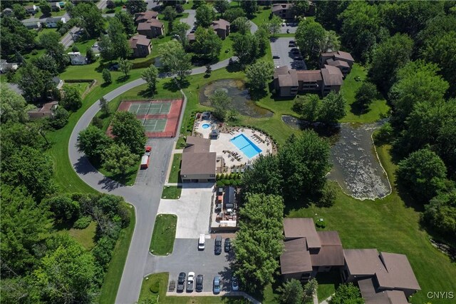 279 Watertree Dr, Dewitt, NY 13057 - aerial view of property's location featuring a pool