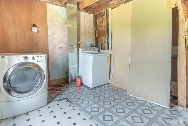 24679 Hinds Rd, Pamelia, NY 13601 - laundry area with washer / dryer and light floors