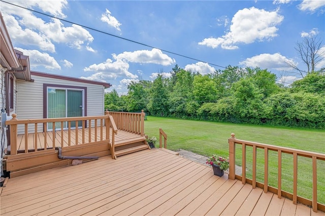 244 Wildflower Dr, Henrietta, NY 14623 - wooden terrace with a lawn