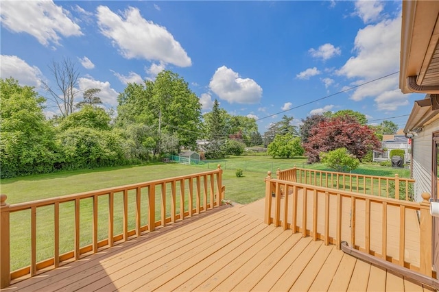 244 Wildflower Dr, Henrietta, NY 14623 - wooden deck featuring a yard