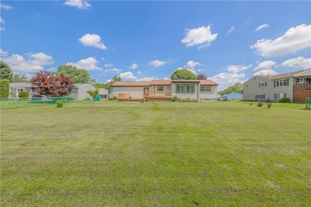 244 Wildflower Dr, Henrietta, NY 14623 - view of yard with a deck